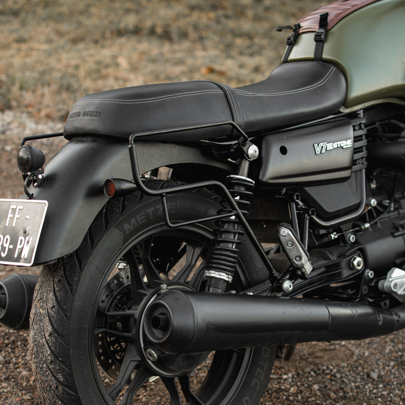 Saddlebag mounts for Moto Guzzi V7.