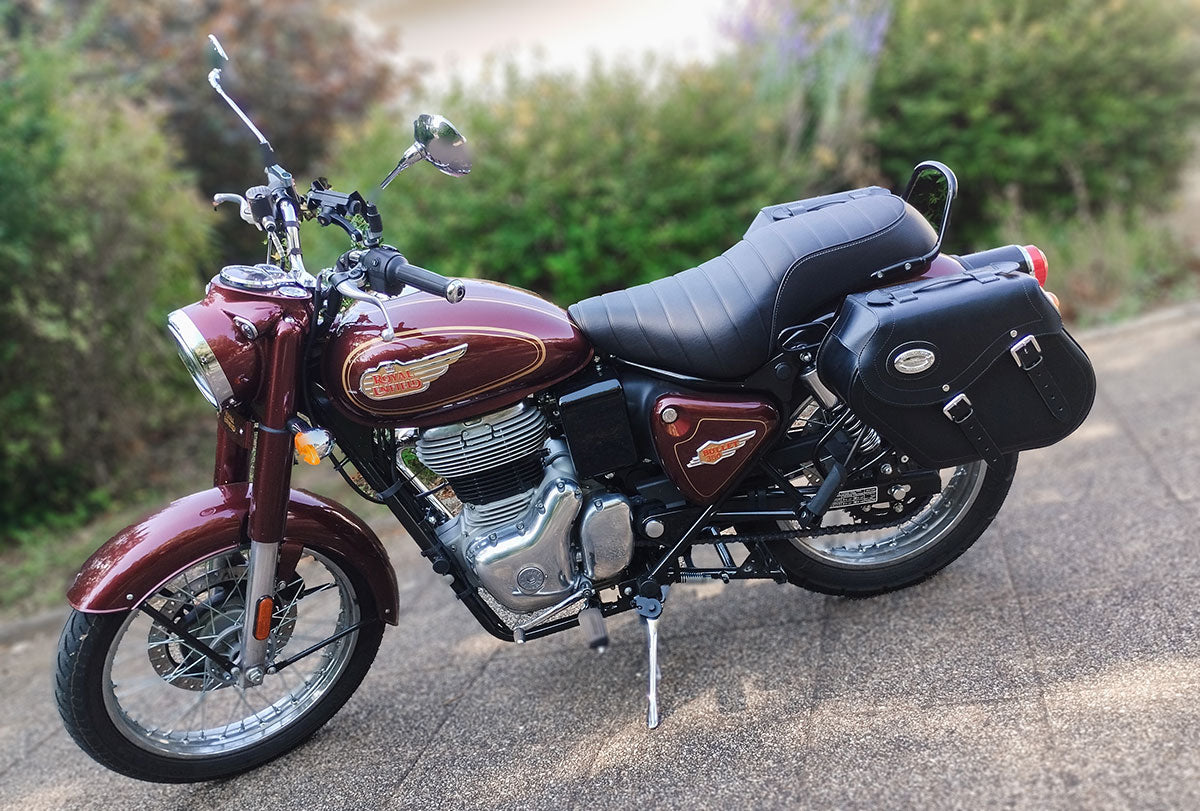 Best leather panniers for Bullet 350.