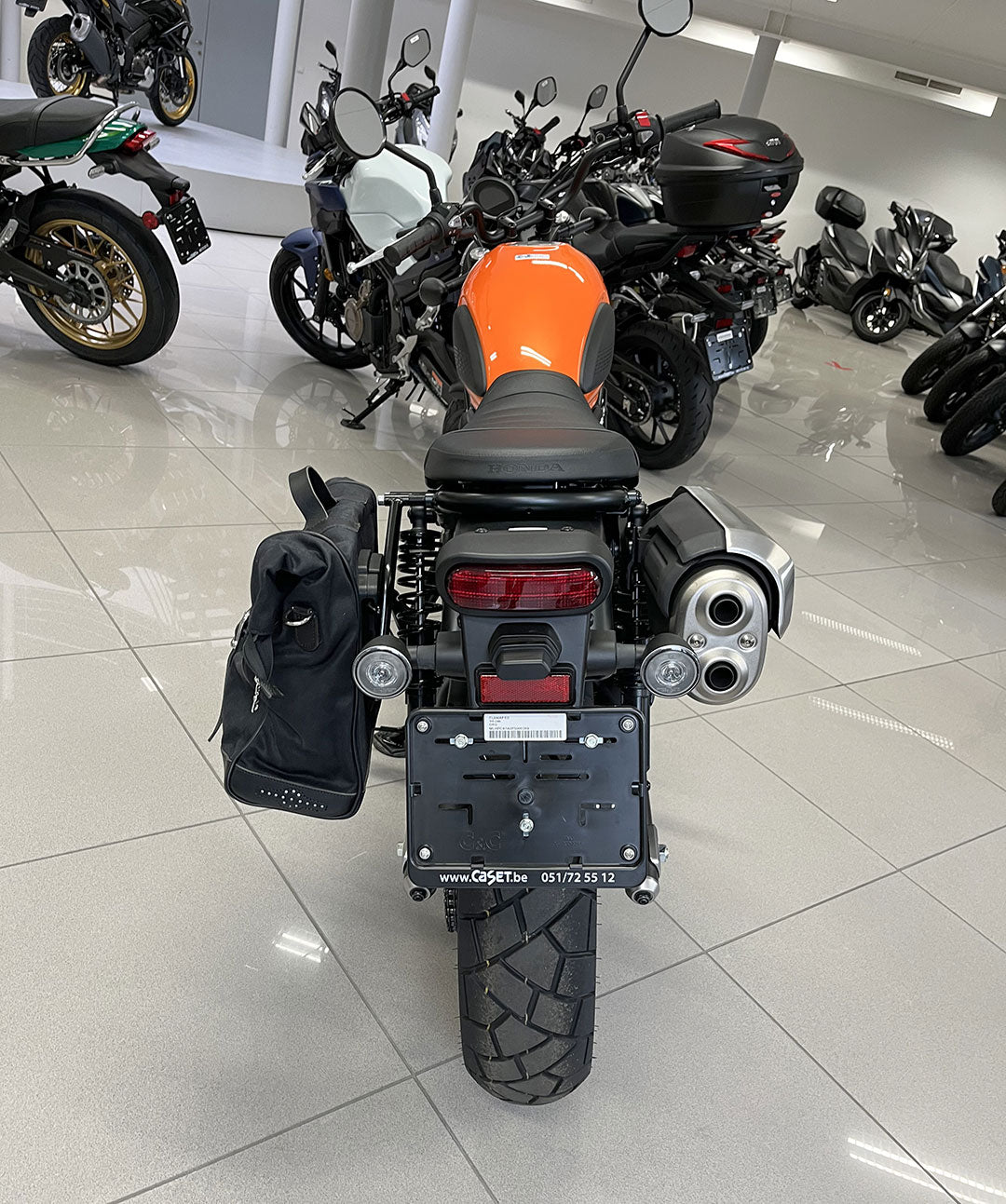 Large saddlebag black Honda cl500