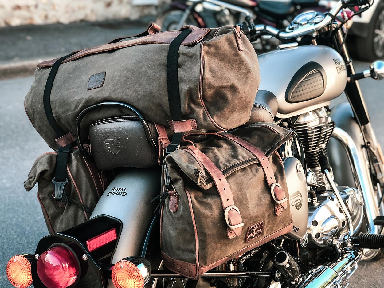 Vintage bags for Royal Enfield.