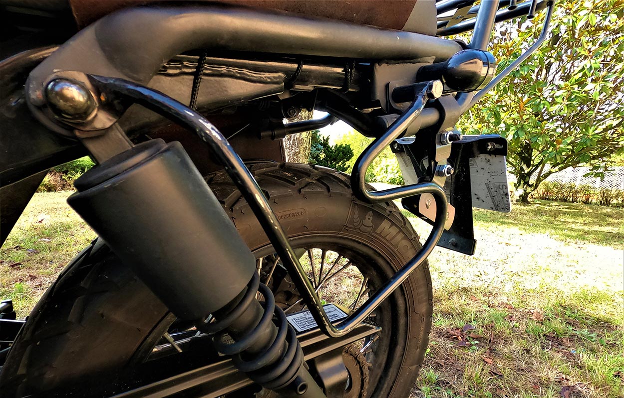 Saddlebag holder frame for Brixton 125.