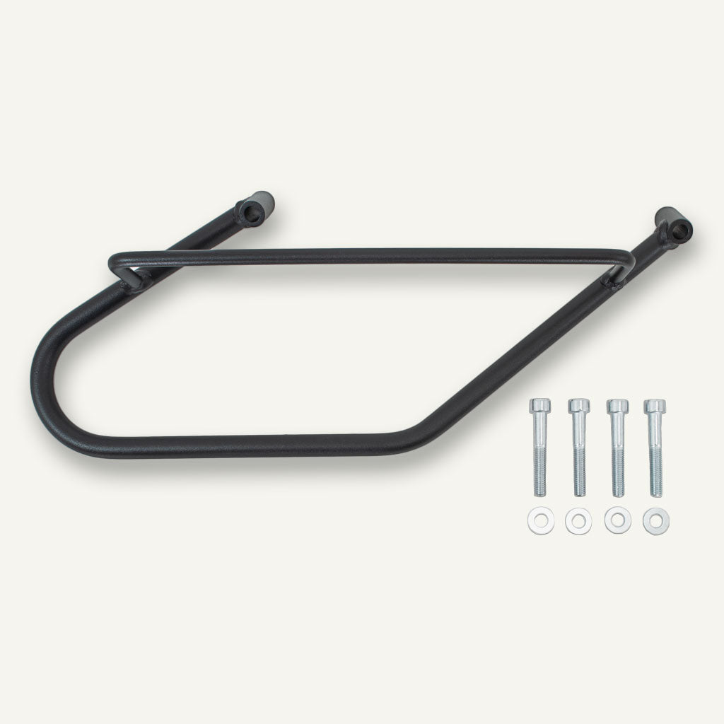 Saddlebag holder for Super Meteor moto.