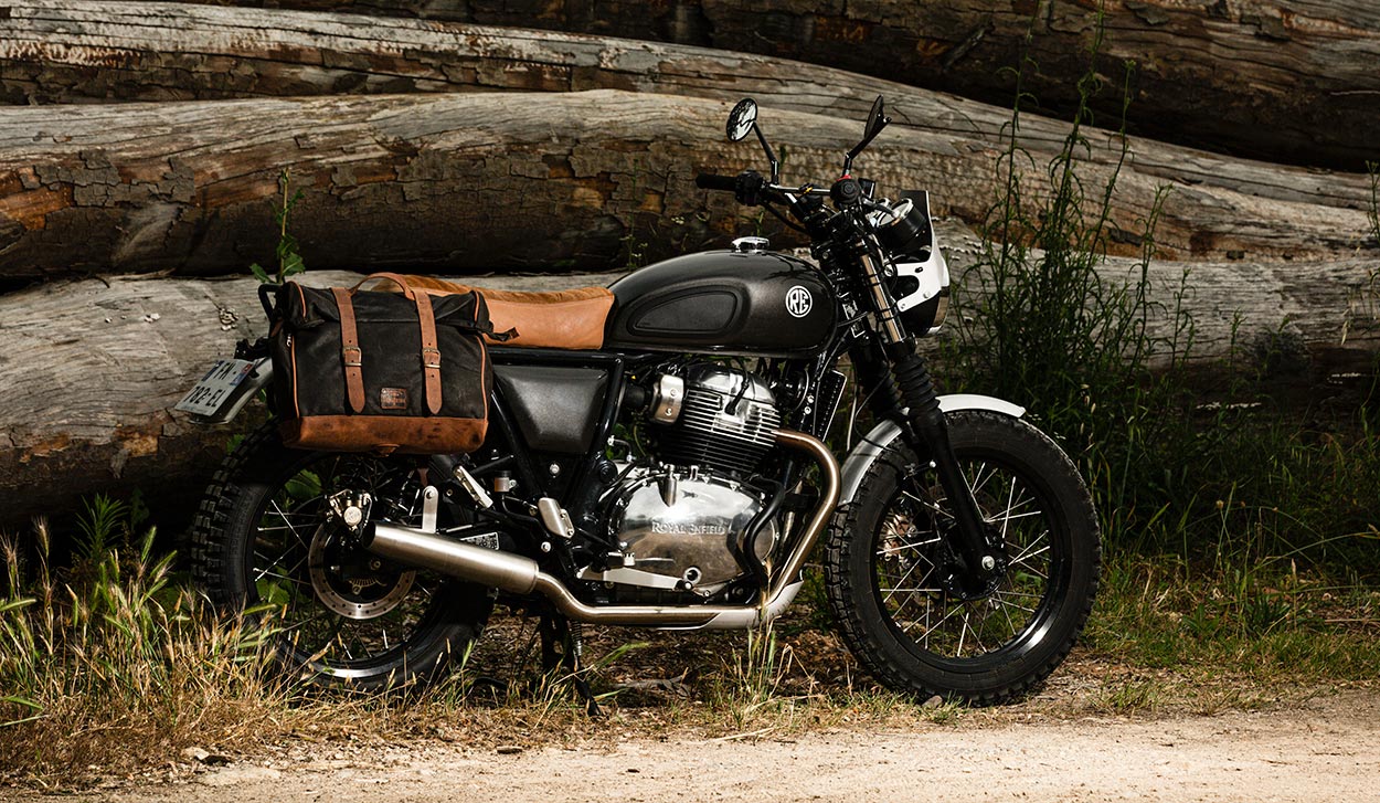 Beautiful saddlebags for Royal Enfield Interceptor 650.