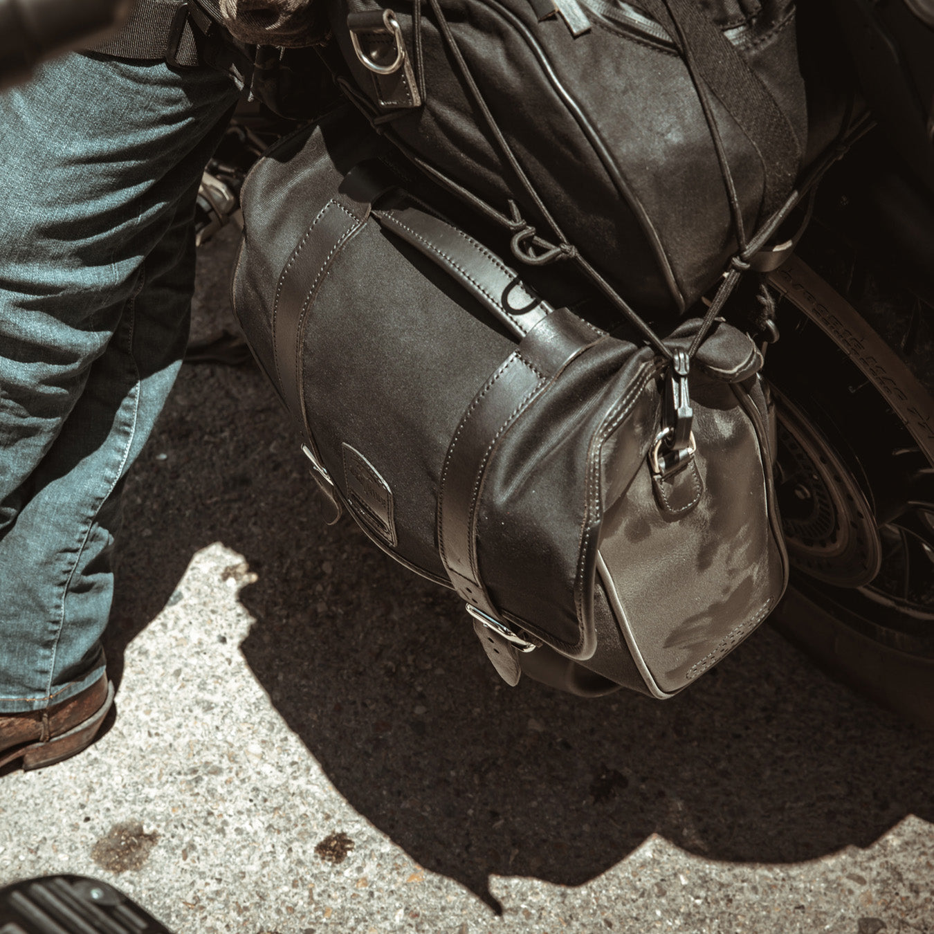 Guzzi soft tail bag.
