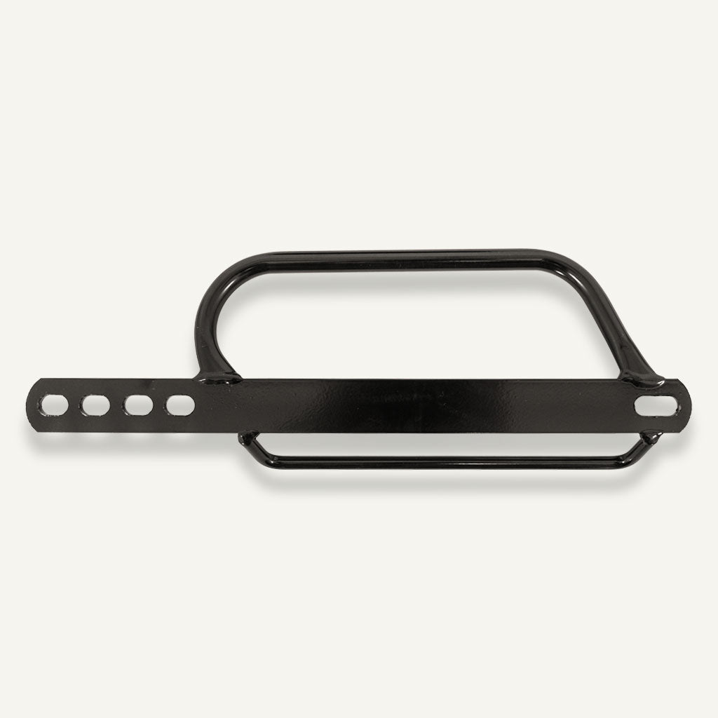 Universal black pannier racks.